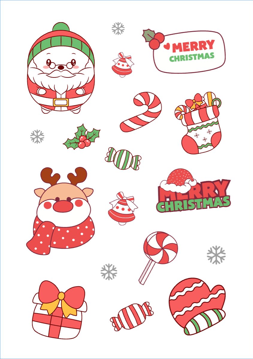 Mẫu Nhãn Sticker Giáng sinh, Christmas, Noel, 25/12, sự kiện, event, chương trình — LayerPic