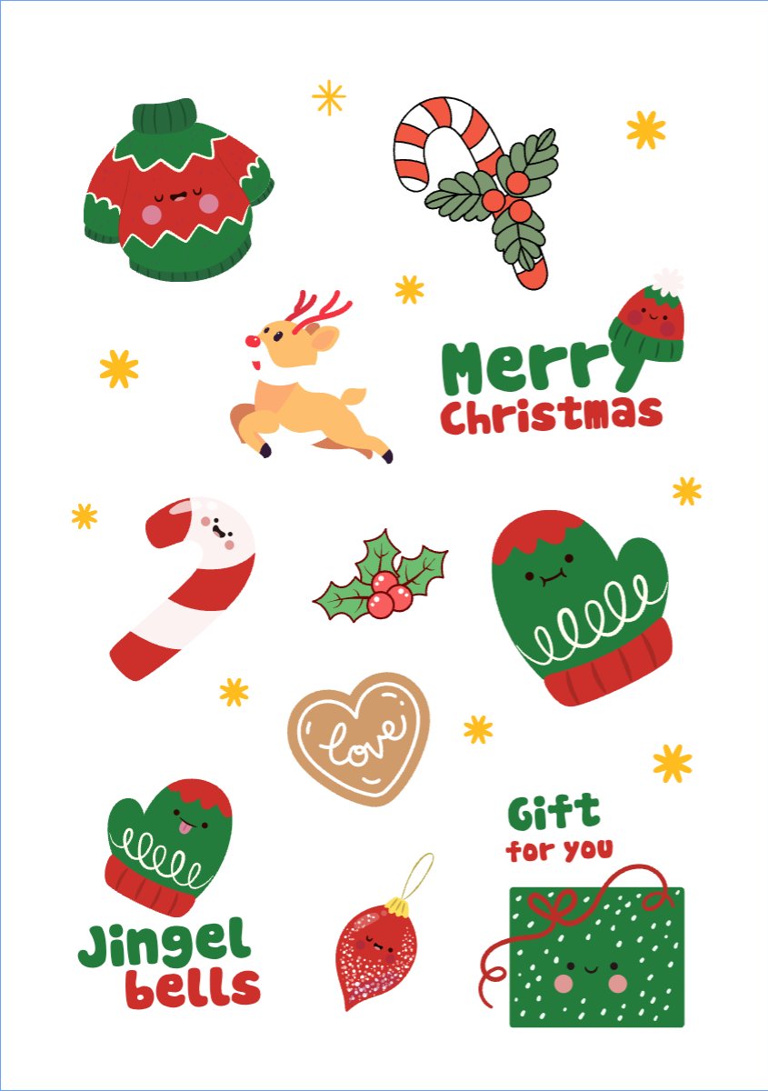 Mẫu Nhãn Sticker Giáng sinh, Christmas, Noel, 25/12, sự kiện, event, chương trình — LayerPic