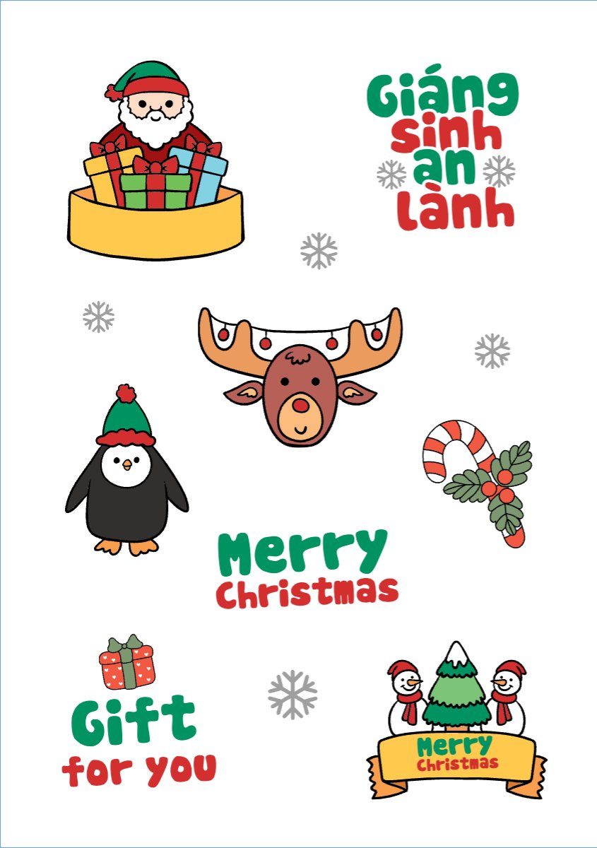 Mẫu Nhãn Sticker Giáng sinh, Christmas, Noel, 25/12, sự kiện, event, chương trình — LayerPic