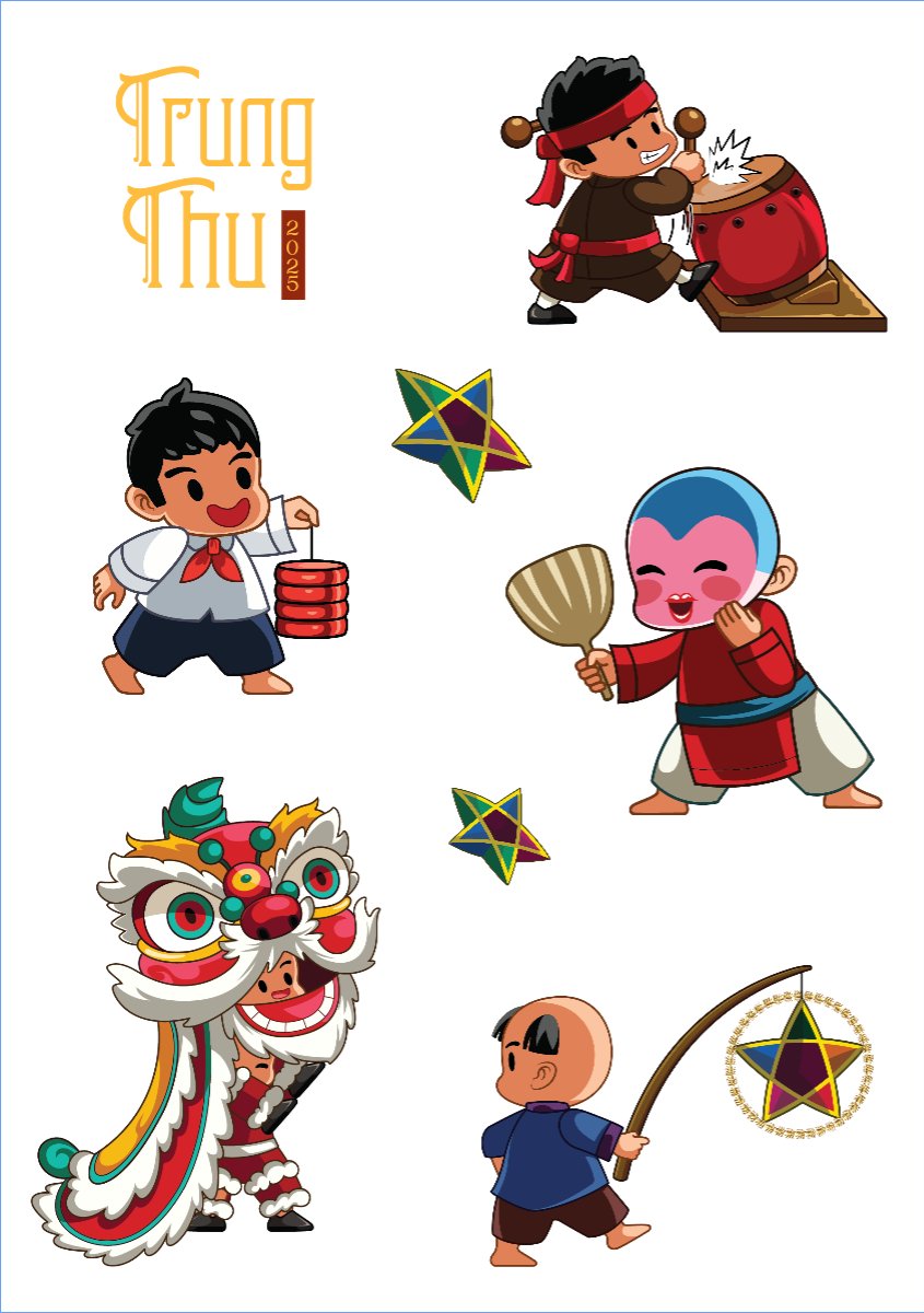 Mẫu Nhãn Sticker Trung Thu, mid-autumn festival, sự kiện, event — LayerPic