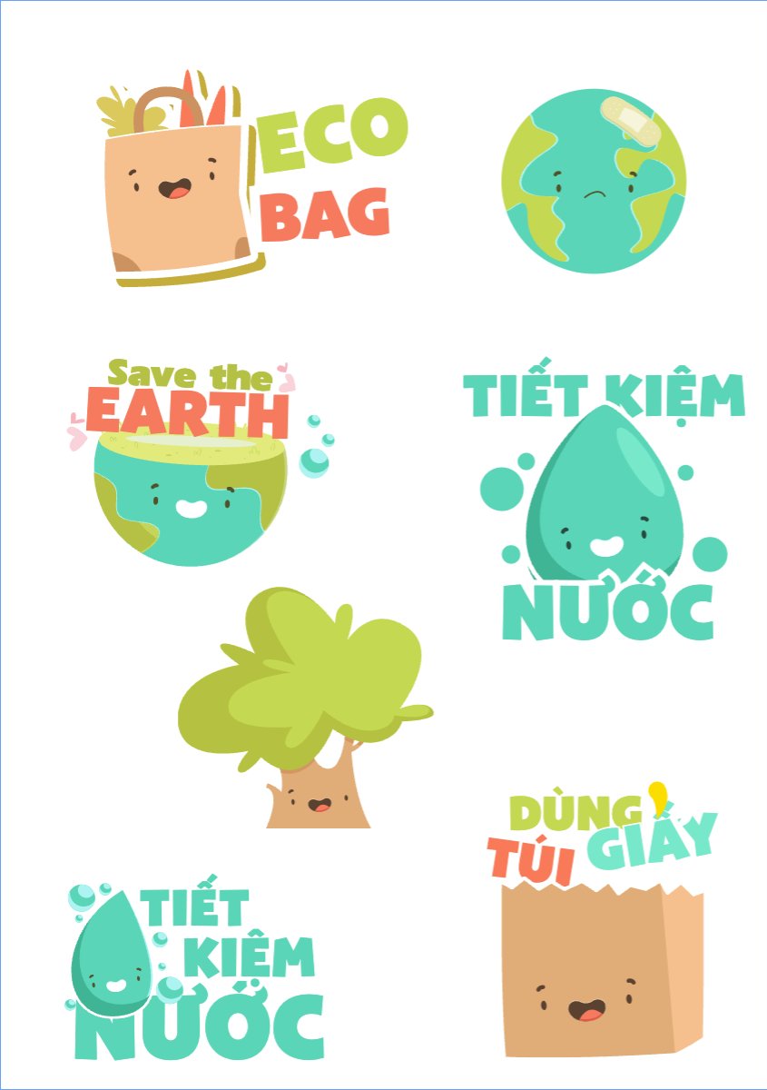 Mẫu Nhãn Sticker Bảo vệ môi trường, environmental protection, sự kiện, event, chương trình — LayerPic