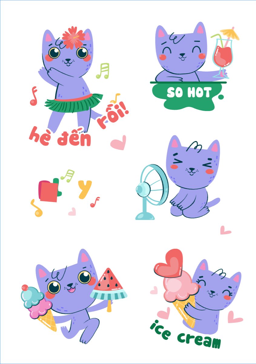 Mẫu Nhãn Sticker Mèo, cat, pet, thú cưng, thú nuôi, động vật, animal — LayerPic