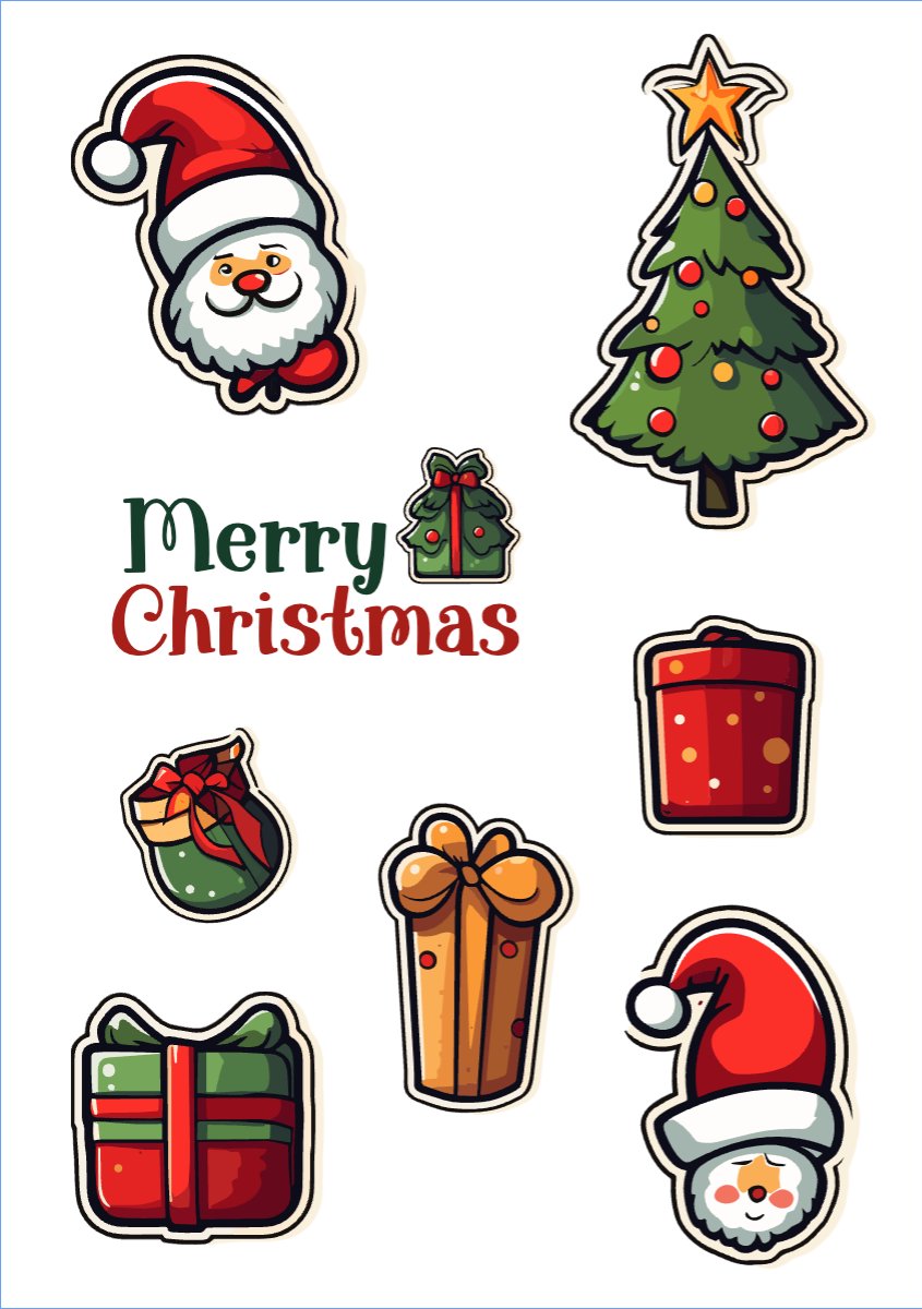 Mẫu Nhãn Sticker Giáng sinh, Christmas, Noel, 25/12, sự kiện, event, chương trình — LayerPic